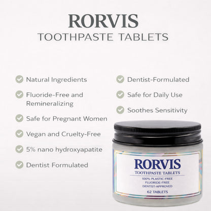 RORVIS™5% Nano Hydroxyapatite Toothpaste Tablets
