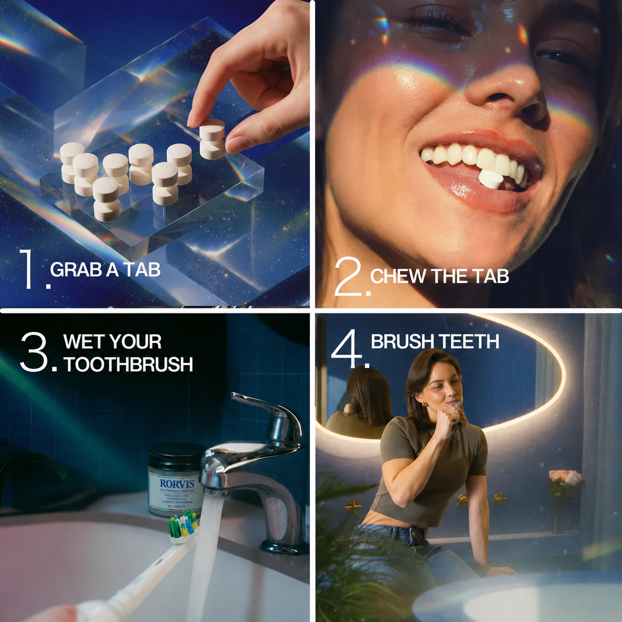 RORVIS™5% Nano Hydroxyapatite Toothpaste Tablets