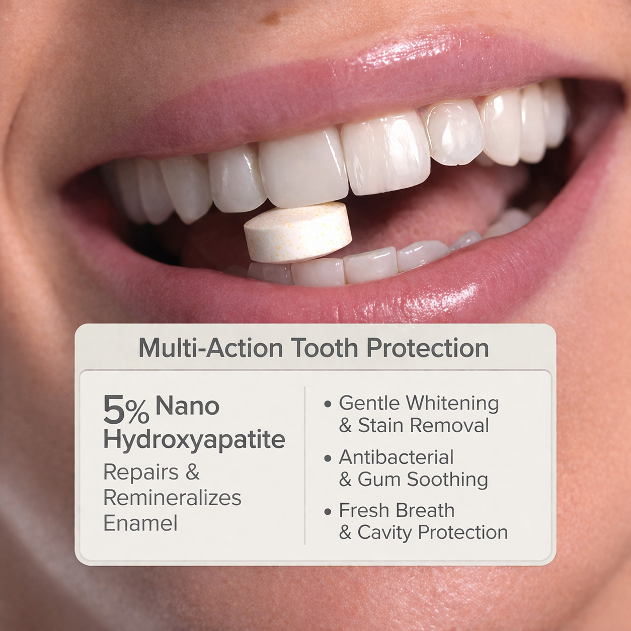 RORVIS™5% Nano Hydroxyapatite Toothpaste Tablets