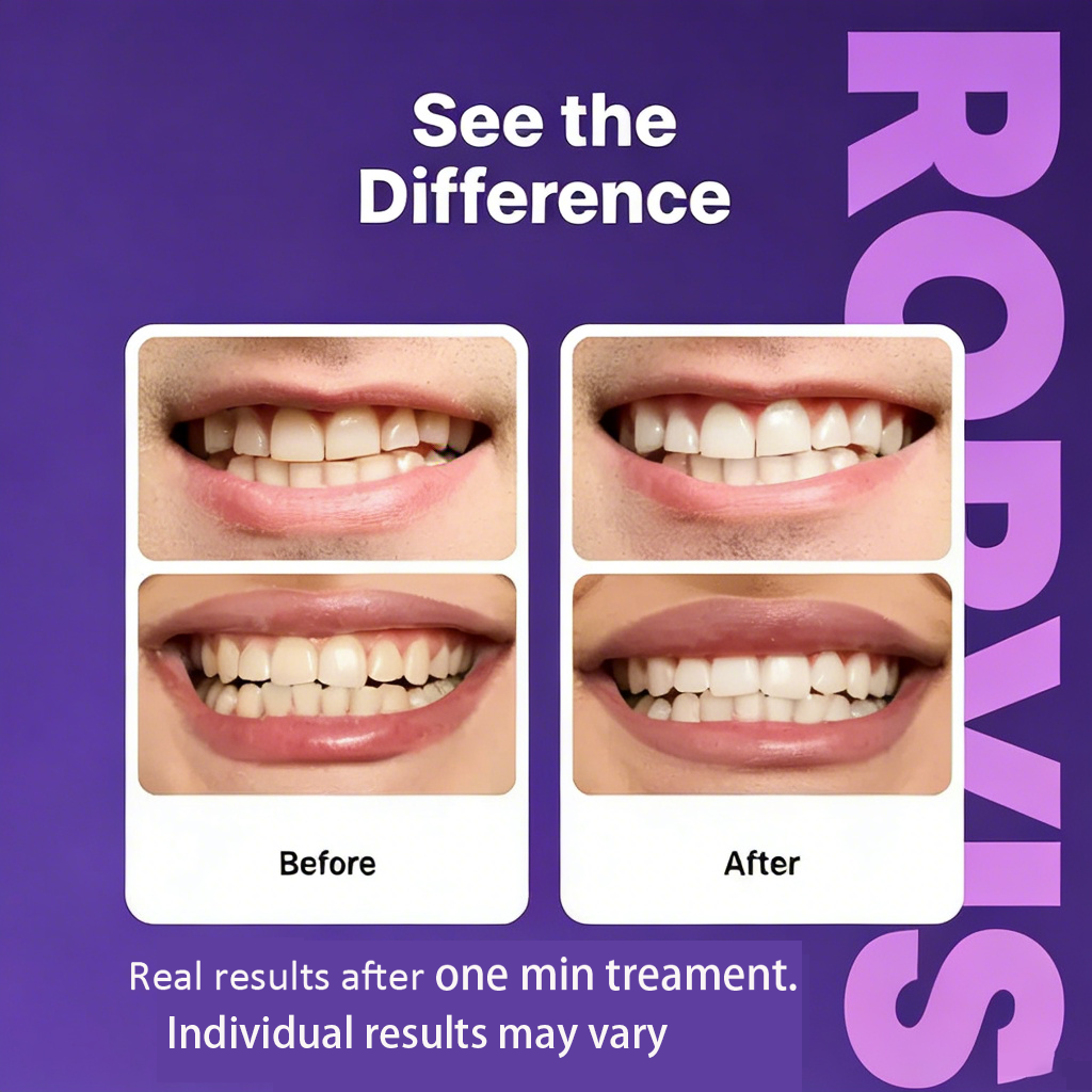 RORVIS™Whiter-Looking Teeth From The First Use — Without The Harsh Strip Experience